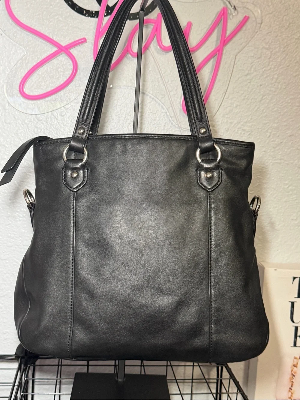 2013 Coach Daisy Mia Black Leather Convertible Bag F23901 - no crossbody strap